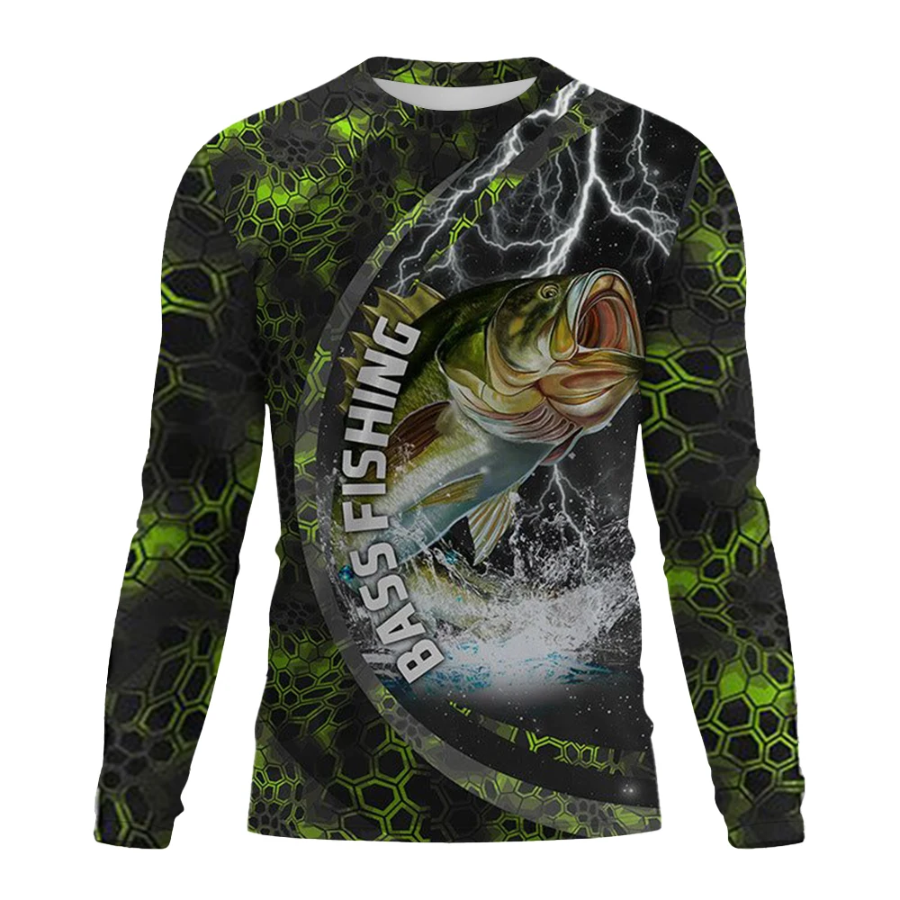 Fishing Shirt Uv Protection - Męska koszulka z długim rękawem do