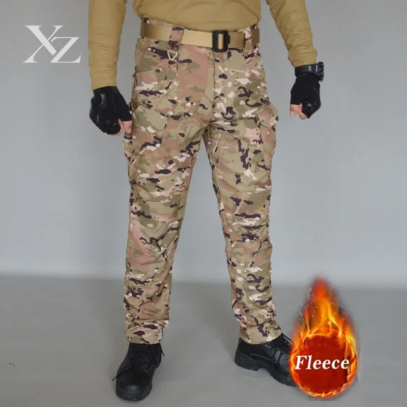 Fishing Pants Waterproof - Męskie zimowe, wodoodporne spodnie cargo z