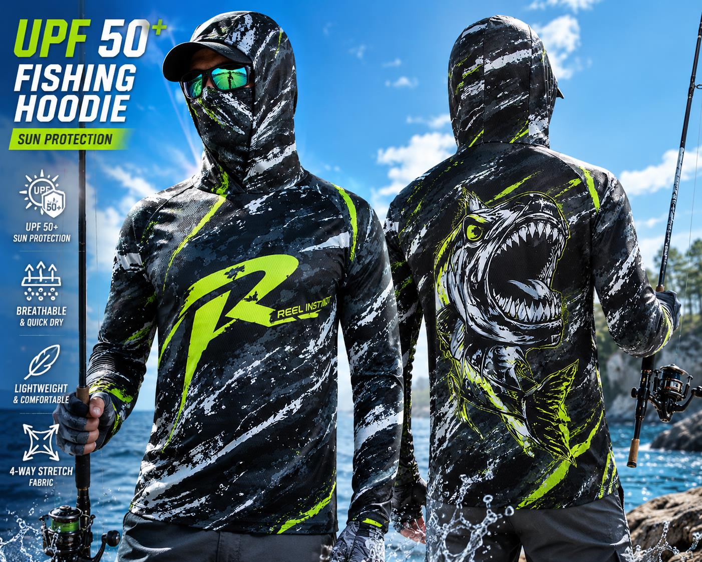 Koszulka wędkarska z długim rę – Fishing Mask Sun Protection recenzja i cena