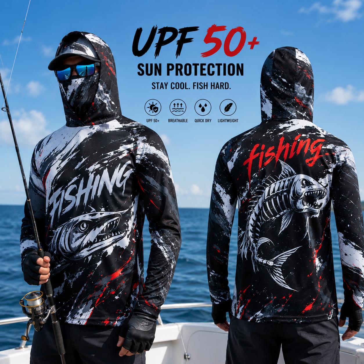 Koszulka wędkarska z długim rę – Fishing Mask Sun Protection recenzja i cena