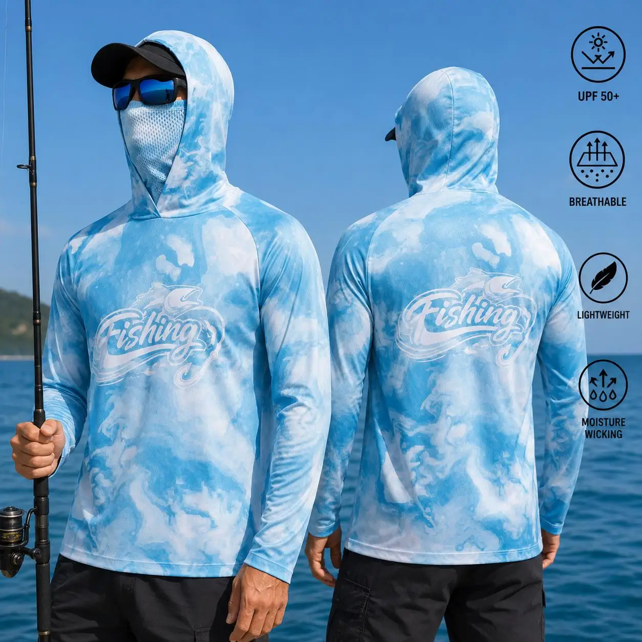 Męska koszulka z kapturem do w – Fishing Shirt Uv Protection recenzja i cena