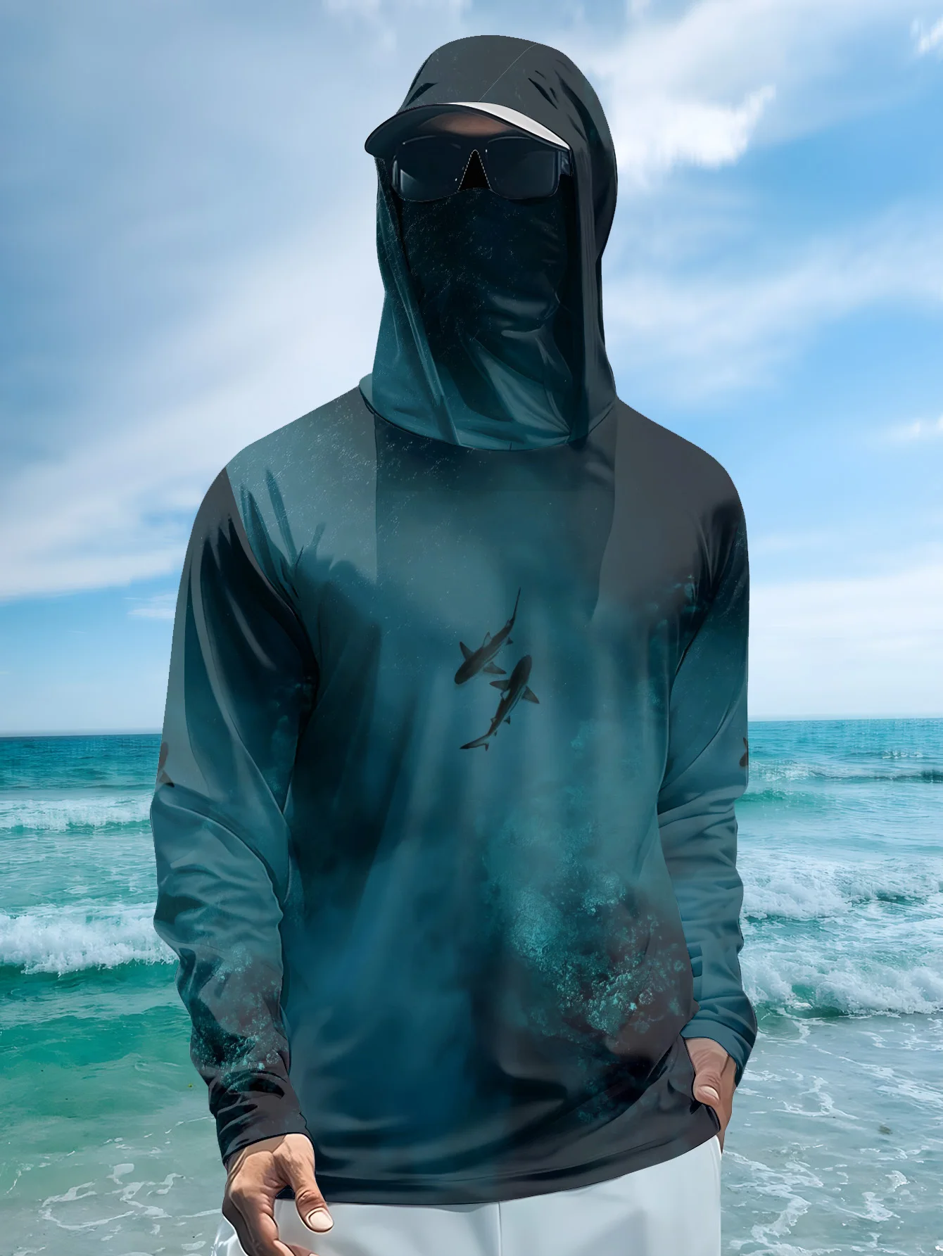 Męska bluza z kapturem UPF50+  – Fishing Mask Sun Protection recenzja i cena